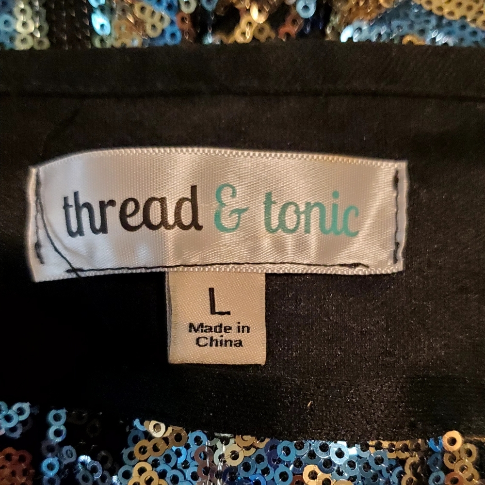 Thread And Tonic Sequin Geometric Pattern Skirt -… - image 3